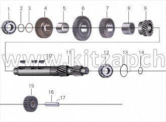 Ось заднего хода КПП BAW Fenix 1065 Евро 2 N-1701483-01